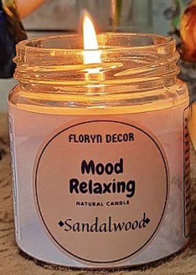 Floryn decor Mood Relaxing Scented Candle | Soy Wax Candle| Natural Wax Candle for Home Decor Candle(White, Pack of 1)