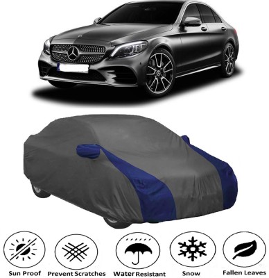 AUTOGARH Car Cover For Mercedes Benz C200 (With Mirror Pockets)(Grey, Blue)