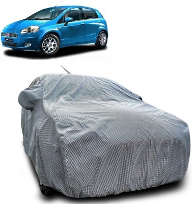 AutoKick Car Cover For Fiat Grande Punto (With Mirror Pockets)(Multicolor)