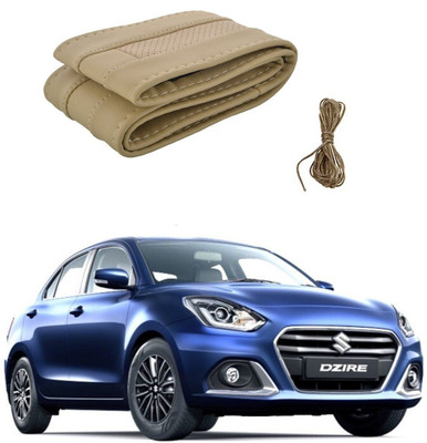 Auto Smart Look Hand Stiched Steering Cover For Maruti Swift Dzire(Beige, Leatherite)