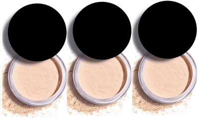 REIMICHI Translucent Setting & Waterproof Oil Control Loose Powder With puff pack of 3 Compact(BEIGE, 36 g)