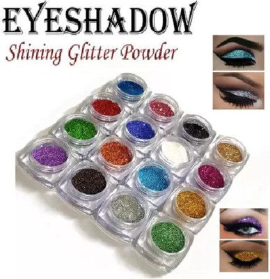 tanvi27 16 color eyeshadow glitter powder Shimmer Eyeshadow 36 g(MULTI COLOR)