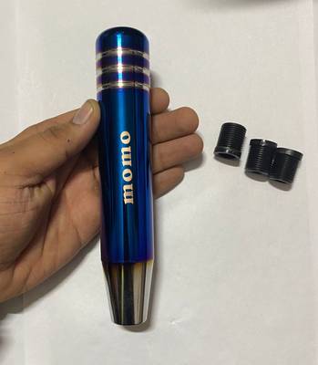 Auto MT Aluminum 18CM Long Universal Racing Car MOMO Shift Knob Manual Transmissive MOMO 18CM Gear Shift Knob with 3 Adapters (Mutli 18CM) (Multi Titanium 18CM MOMO) Gear Knob