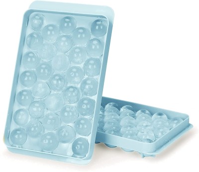 FGG Plastic Reusable Ice Cube Trays, 33 Cavity Ice Tray Blue Plastic Ice Cube Tray(Pack of1)