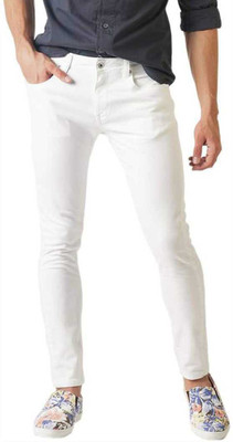 DASHING FIT Slim Men White Jeans