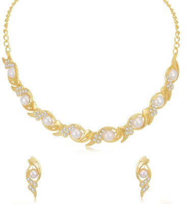 Sukkhi Alloy Gold-plated Gold Jewellery Set(Pack of 1)