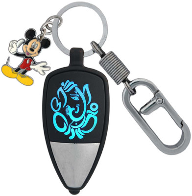 HANDSOME ISK Beautiful Color Design ganesh multicolor light along with with mickey mouse also with Best Quality Hanging Lock Key Chain