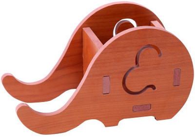 HIOLTY 1 Compartments Wooden Hathi Stand Multipurpose Box(Red)
