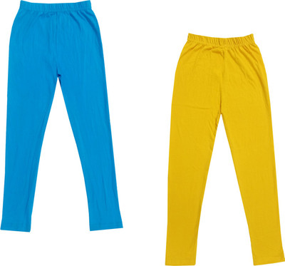 Indistar Legging For Girls(Yellow Pack of 2)