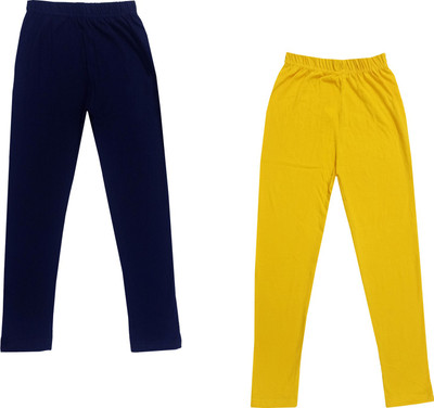Indistar Legging For Girls(Yellow Pack of 2)