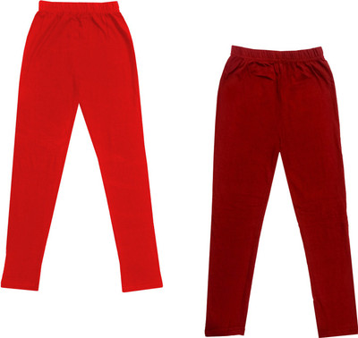 KAYU Legging For Girls(Red Pack of 2)