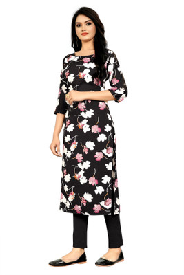 84% OFF on Samadhvi Women Printed Straight Kurta(Black) 84% OFF on Samadhvi Women Printed Straight Kurta(Black)