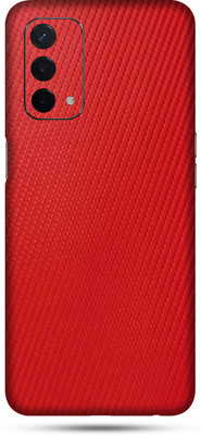 OggyBaba Oppo A74, Phone Back side Protector and Camera Protector Mobile Skin(Charming Red Carbon Fibre Skin Matte Finish Skin.)