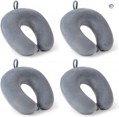 ASKOVID Premium Quality Travel Neck Rest Pillow (Grey) Pack of 4 Neck Pillow (GRAY) Neck Pillow(multicolor)