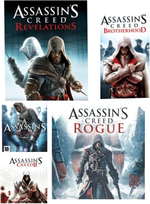 Assassins Creed 5 in 1 Combo PC DVD (Offline Only) Complete Games (Complete Edition)(pc game, for PC)