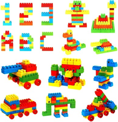 SATSUN ENTERPRISE 60 Pcs Building Blocks Educational Toy for Kids Puzzle Assembling Toy Set(Multicolor)