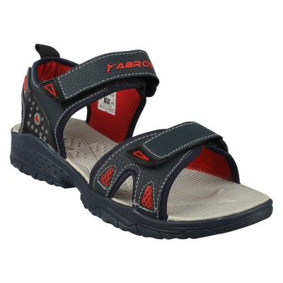 Abros Men Sandals(Navy, Red , 6)