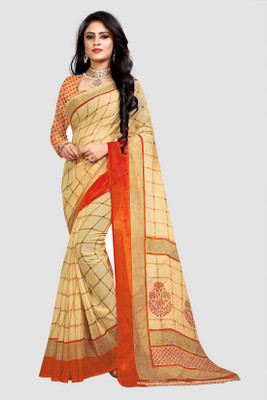 Vimalnath Synthetics Printed Bollywood Georgette Saree(Orange)