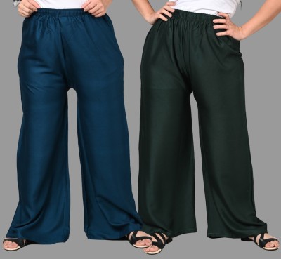 Clarita Relaxed Women Dark Blue, Dark Green Trousers