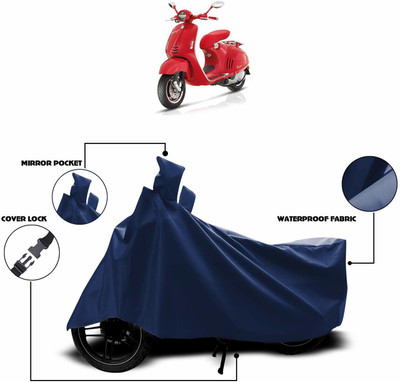 KEDIT Waterproof Two Wheeler Cover for Piaggio(Vespa LX, Blue)