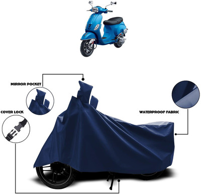 KEDIT Waterproof Two Wheeler Cover for Piaggio(Vespa, Blue)