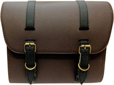 KOHLI BULLET ACCESSORIES Side Bag Water Proof Brown 8 ltr for Royal Enfield Classic Bullet Electra One-side Brown Leatherette Motorbike Saddlebag(8 L)