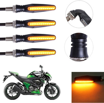 Vagary Front, Rear LED Indicator Light for Kawasaki Universal For Bike(Yellow)