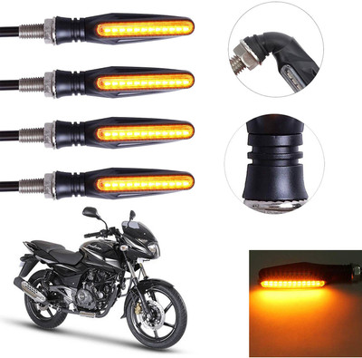Vagary Front, Rear LED Indicator Light for Bajaj Pulsar 180(Yellow)