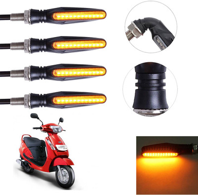 Vagary Front, Rear LED Indicator Light for Mahindra Duro(Yellow)