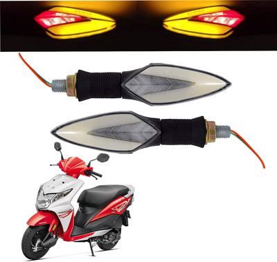 Vagary Front, Rear LED Indicator Light for Honda Dio(Red, Yellow)
