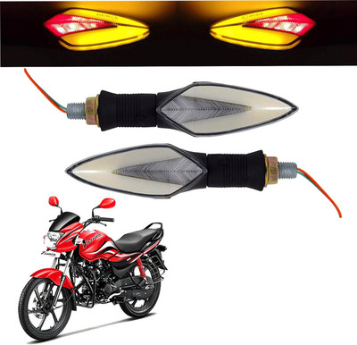 Vagary Front, Rear LED Indicator Light for Hero Passion(Red, Yellow)