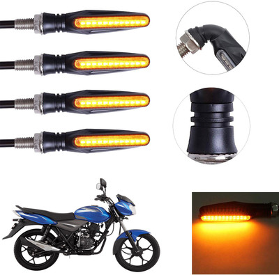 Vagary Front, Rear LED Indicator Light for Bajaj Discover 100 DTS-i(Yellow)