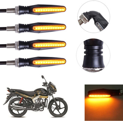 Vagary Front, Rear LED Indicator Light for Mahindra Universal For Bike(Yellow)