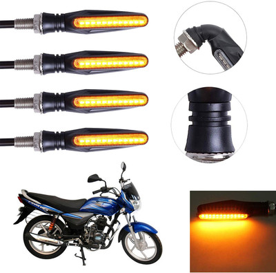 Vagary Front, Rear LED Indicator Light for Bajaj Platina(Yellow)