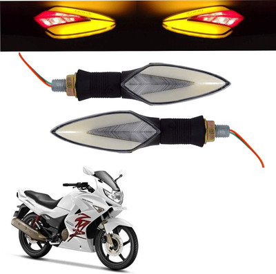 Vagary Front, Rear LED Indicator Light for Hero Karizma(Red, Yellow)