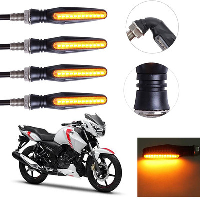 Vagary Front, Rear LED Indicator Light for TVS Universal For Bike(Yellow)
