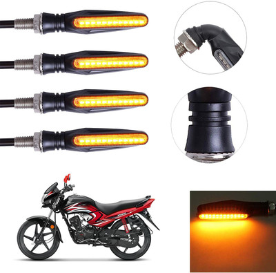 Vagary Front, Rear LED Indicator Light for Honda Dream Yuga(Yellow)