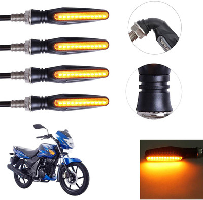 Vagary Front, Rear LED Indicator Light for TVS Flame SR125(Yellow)