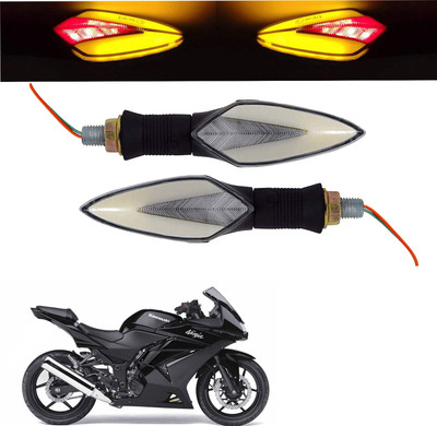 Vagary Front, Rear LED Indicator Light for Kawasaki Ninja 250(Red, Yellow)