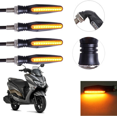 Vagary Front, Rear LED Indicator Light for Suzuki Universal For Bike(Yellow)