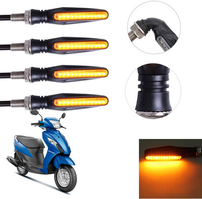 Vagary Front, Rear LED Indicator Light for Suzuki Universal For Bike(Yellow)