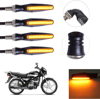 Vagary Front, Rear LED Indicator Light for Hero Splendor Plus(Yellow)