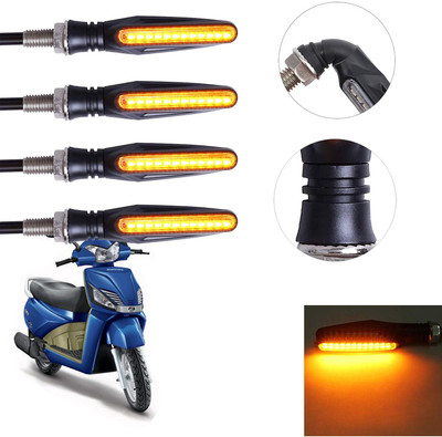 Vagary Front, Rear LED Indicator Light for Mahindra Gusto(Yellow)