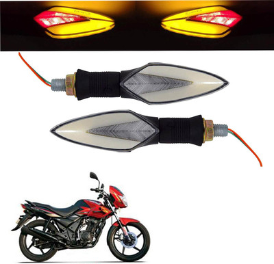 Vagary Front, Rear LED Indicator Light for TVS Flame DS125(Red, Yellow)
