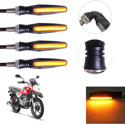 Vagary Front, Rear LED Indicator Light for Bajaj Boxer(Yellow)