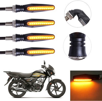 Vagary Front, Rear LED Indicator Light for Honda Universal For Bike(Yellow)