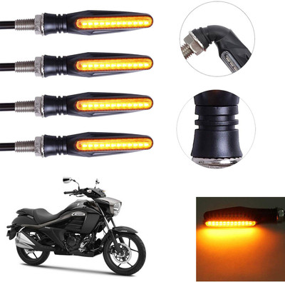 Vagary Front, Rear LED Indicator Light for Suzuki Universal For Bike(Yellow)