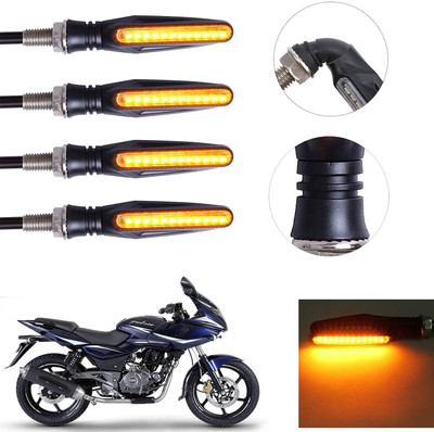 Vagary Front, Rear LED Indicator Light for Bajaj Pulsar 220(Yellow)