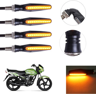 Vagary Front, Rear LED Indicator Light for TVS Jive(Yellow)