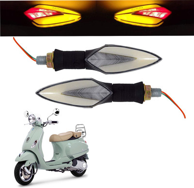 Vagary Front, Rear LED Indicator Light for Piaggio Universal For Bike(Red, Yellow)